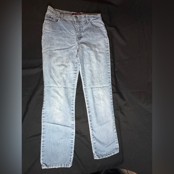 Gloria Vanderbilt Blue Straight Leg Jeans Timeless Design - Picture 1 of 6